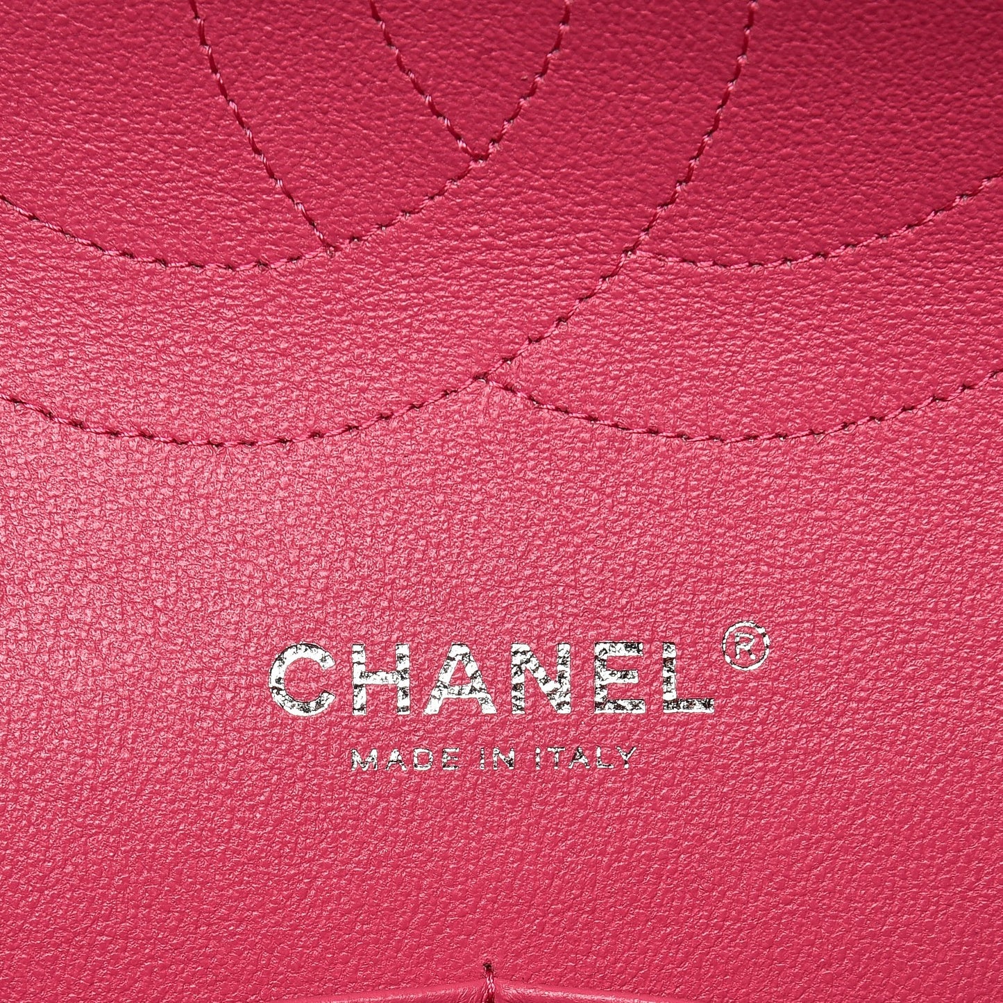 Lambskin Quilted Jumbo Double Flap Dark Pink