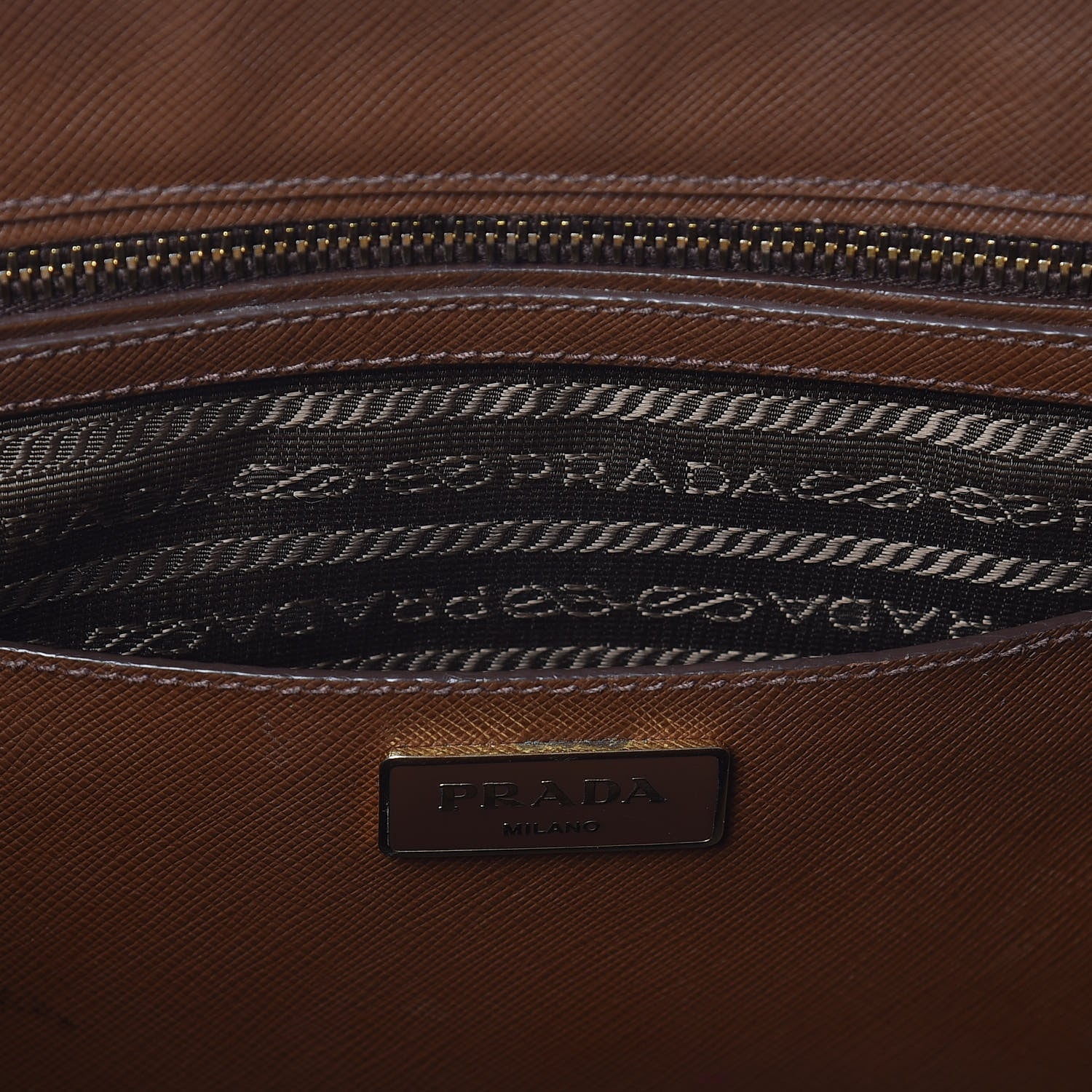 Prada Saffiano Large Galleria Double Zip Tote Caramel 6 of 16