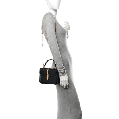 Gucci Mousse Top Patent Mini Sylvie 1969 Top Handle Bag Black 2 of 10