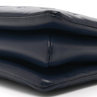 Louis Vuitton Lambskin Embossed Monogram Coussin PM Denim Blue 20 of 21
