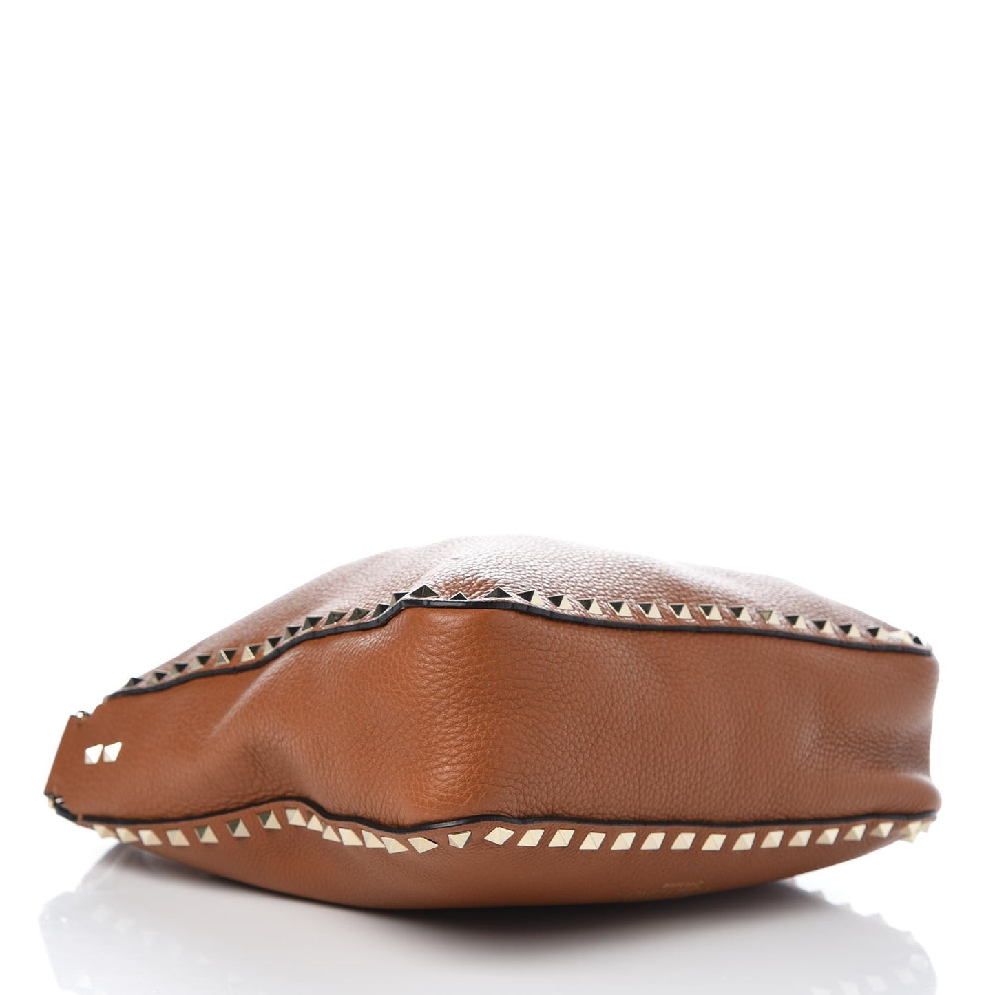 Pebbled Calfskin Small Rockstud Flip-Lock Messenger Bag Light Cuir