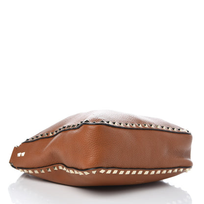 Valentino Garavani Pebbled Calfskin Small Rockstud Flip-Lock Messenger Bag Light Cuir 4 of 9