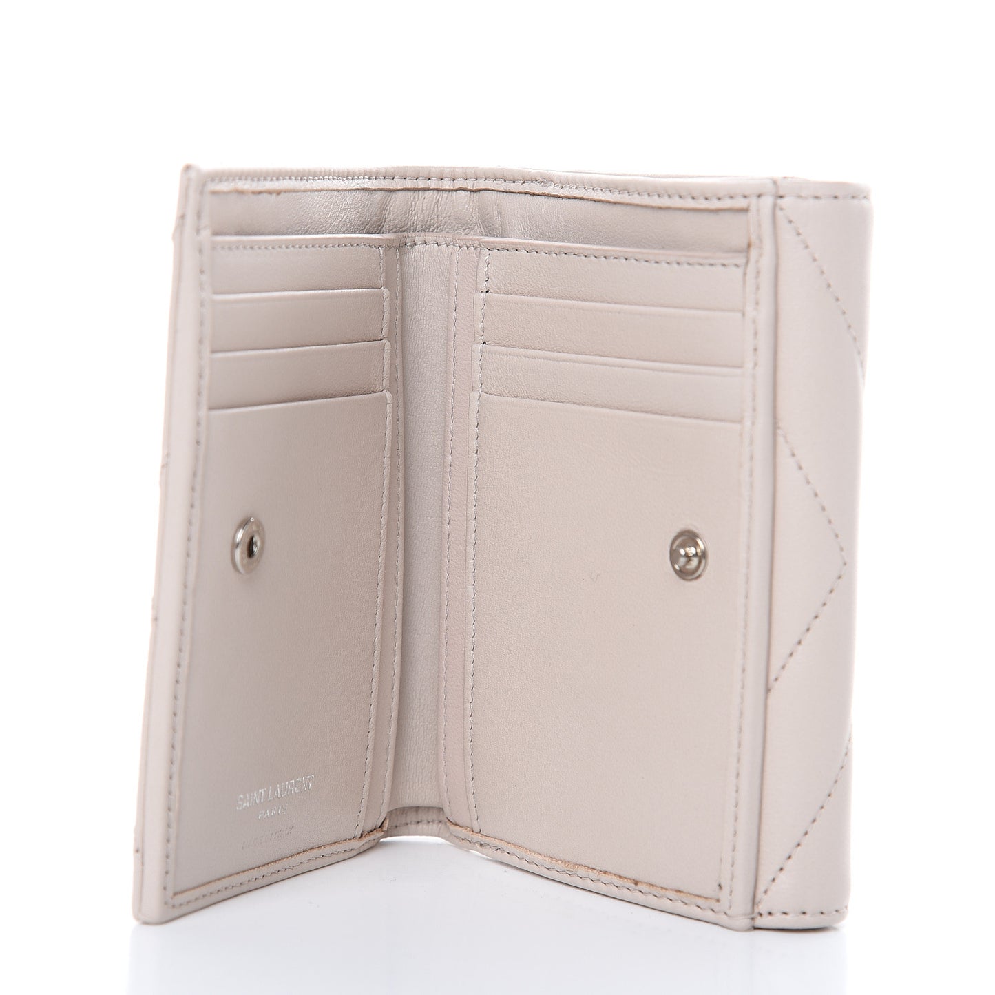 Lambskin Y Quilted Monogram Compact Loulou Wallet Nude Powder