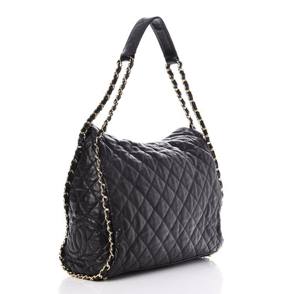 Chanel Calfskin Quilted Large Chain Me Hobo Black 3 of 8