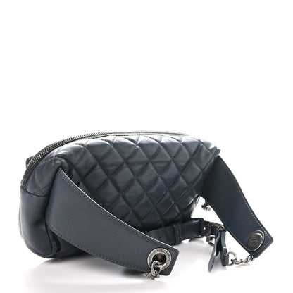 Chanel Calfskin Quilted Waist Bag Dark Grey 3 of 10