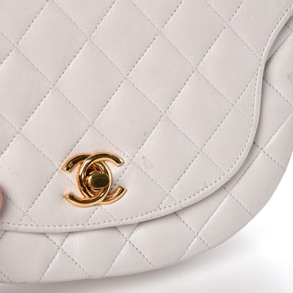 Chanel Lambskin Quilted Mini Half Moon Flap White 11 of 12