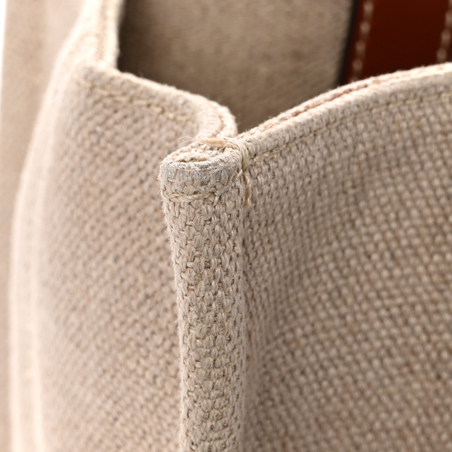 Chloe Cotton Calfskin Medium Woody Ribbon Tote White Brown 13 of 15