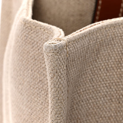 Chloe Cotton Calfskin Medium Woody Ribbon Tote White Brown 13 of 15