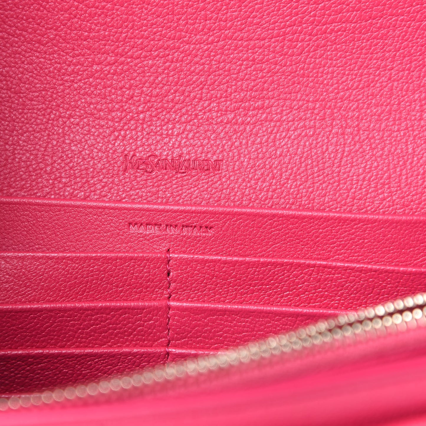 Calfskin Belle de Jour Chain Clutch Fuchsia