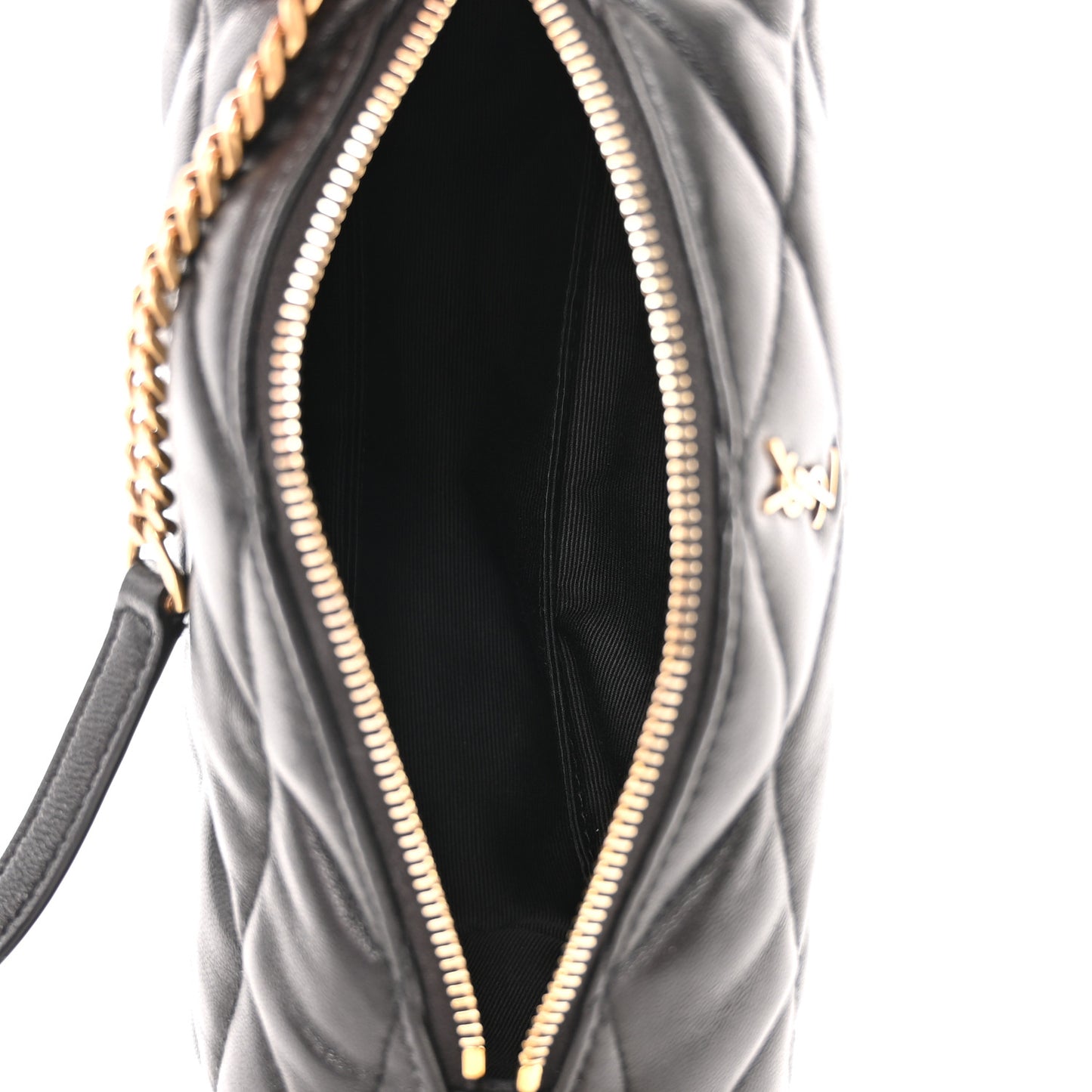 Lambskin Monogram Mini Sade Tube Bag Black