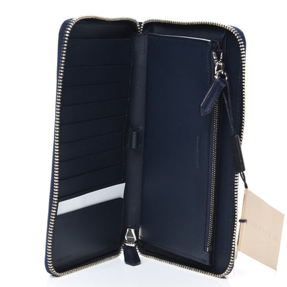 Burberry London Grainy Calfskin Renfrew Long Zip Around Wallet Dark Navy 6 of 8
