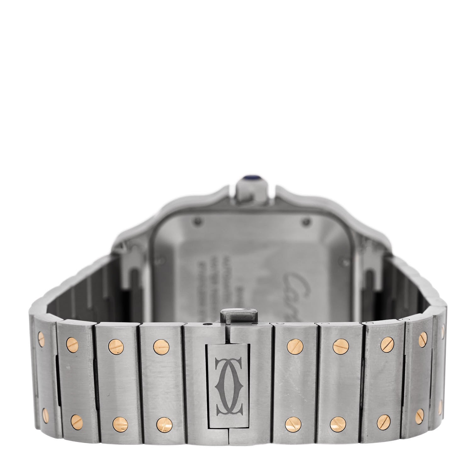 Cartier Stainless Steel 18K Yellow Gold 39.8mm Santos De Cartier Automatic Watch 3 of 5