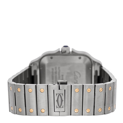 Cartier Stainless Steel 18K Yellow Gold 39.8mm Santos De Cartier Automatic Watch 3 of 5
