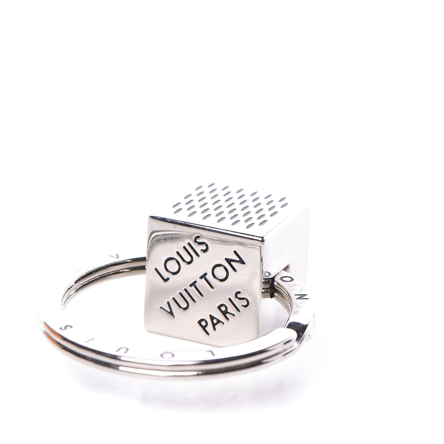 Damier Cube Key Holder Silver