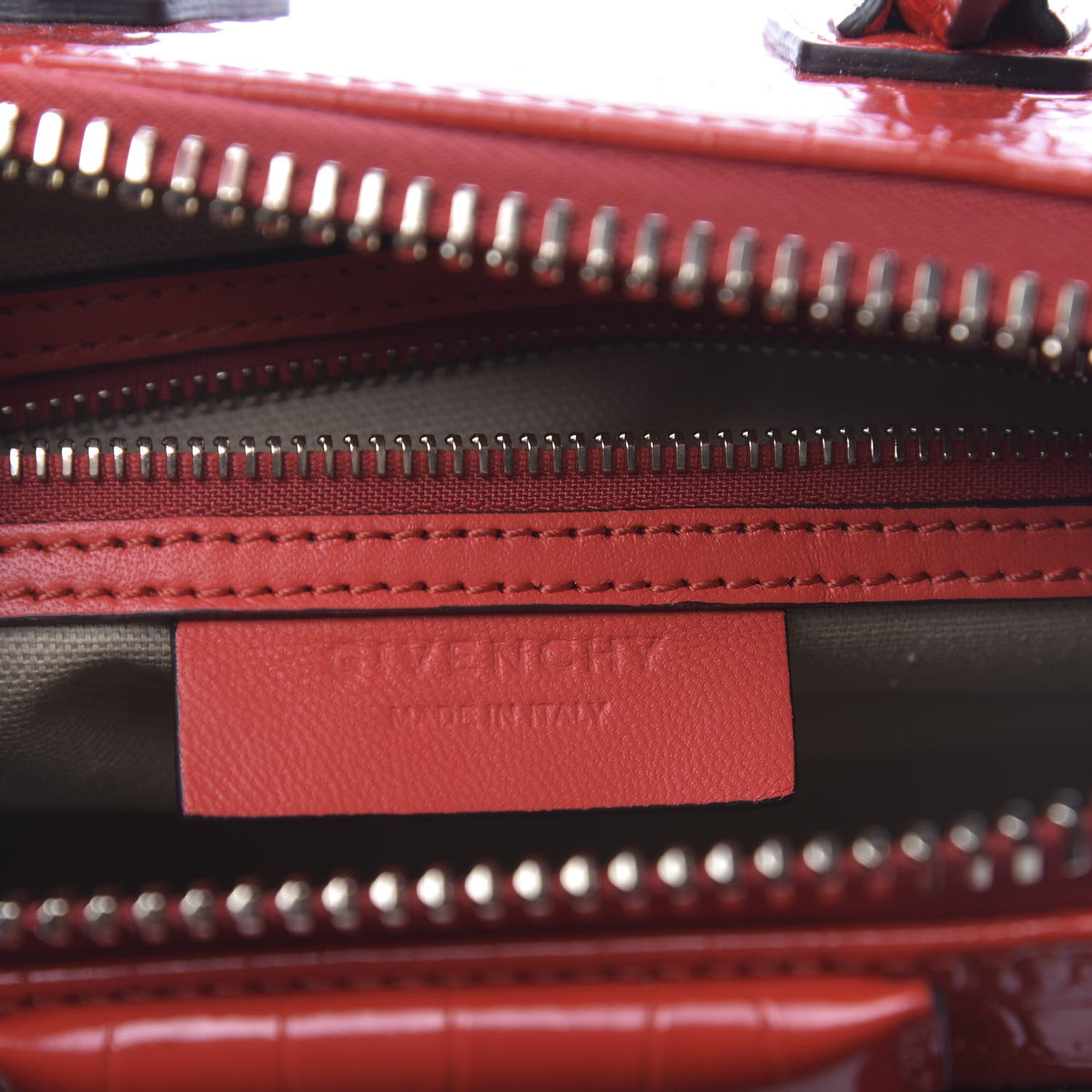 Givenchy Calfskin Crocodile Embossed Mini Antigona Red 7 of 11