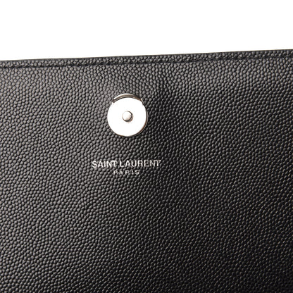Saint Laurent Grain De Poudre Medium Classic Monogram Kate Satchel Black 6 of 10