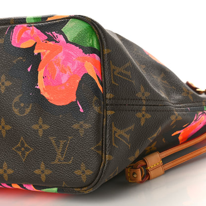 Louis Vuitton Monogram Roses Neverfull MM 8 of 9