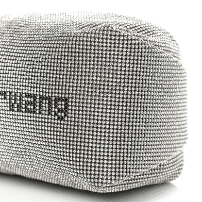 Alexander Wang Mesh Crystal Rhinestone Mini Scrunchie Clutch Black Silver 10 of 10