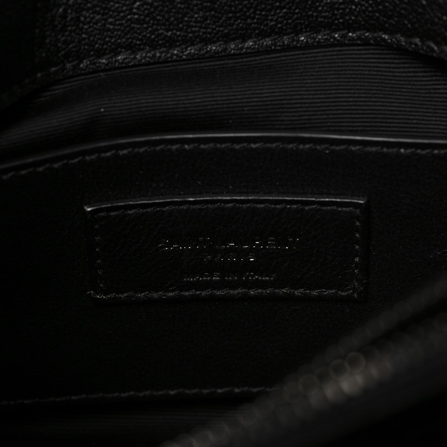 Saint Laurent Sheepskin Matelasse Chevron Monogram Medium College Bag Black 6 of 7