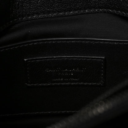 Saint Laurent Sheepskin Matelasse Chevron Monogram Medium College Bag Black 6 of 7