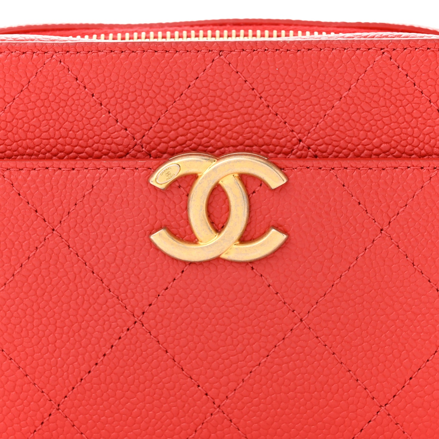 Caviar Quilted Waist Bag Red