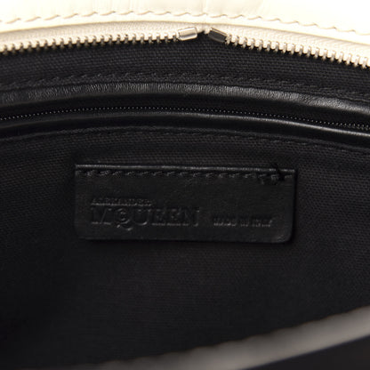 Alexander McQueen Patent Small Padlock Skull Tote Black Red 14 of 16