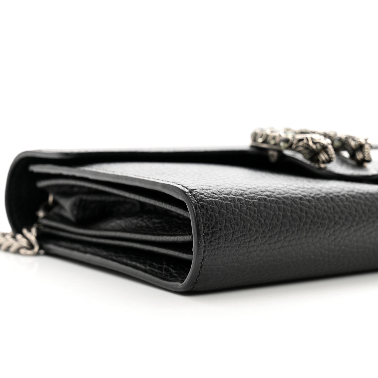 Gucci Calfskin Mini Dionysus Chain Wallet Black 9 of 13