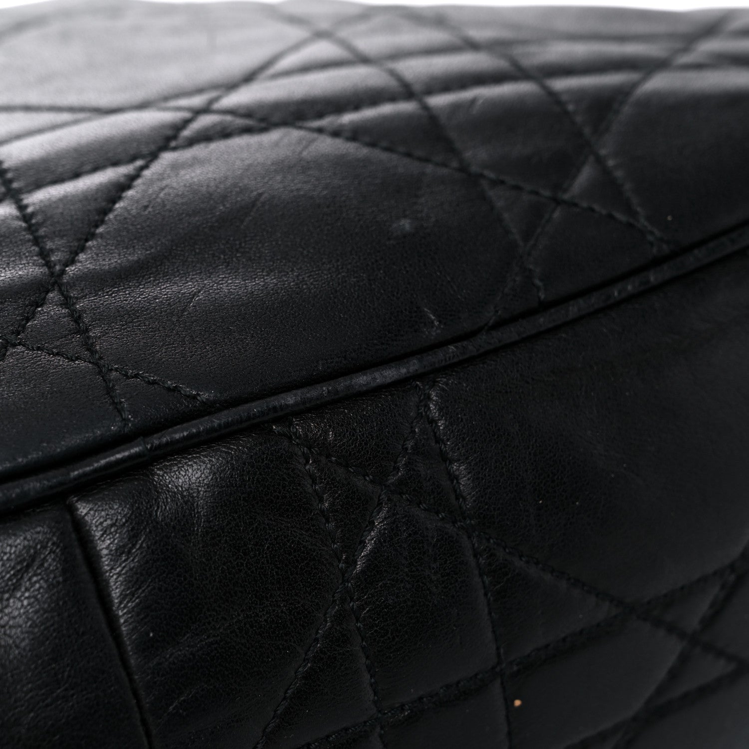 Christian Dior Lambskin Cannage Flap Messenger Bag Black 14 of 19