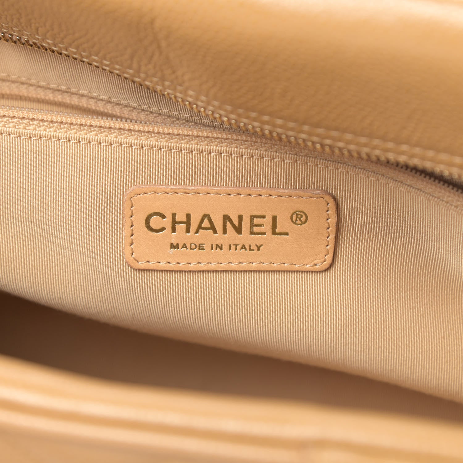 Chanel Caviar Quilted Large Bowler Bag Beige 6 of 20