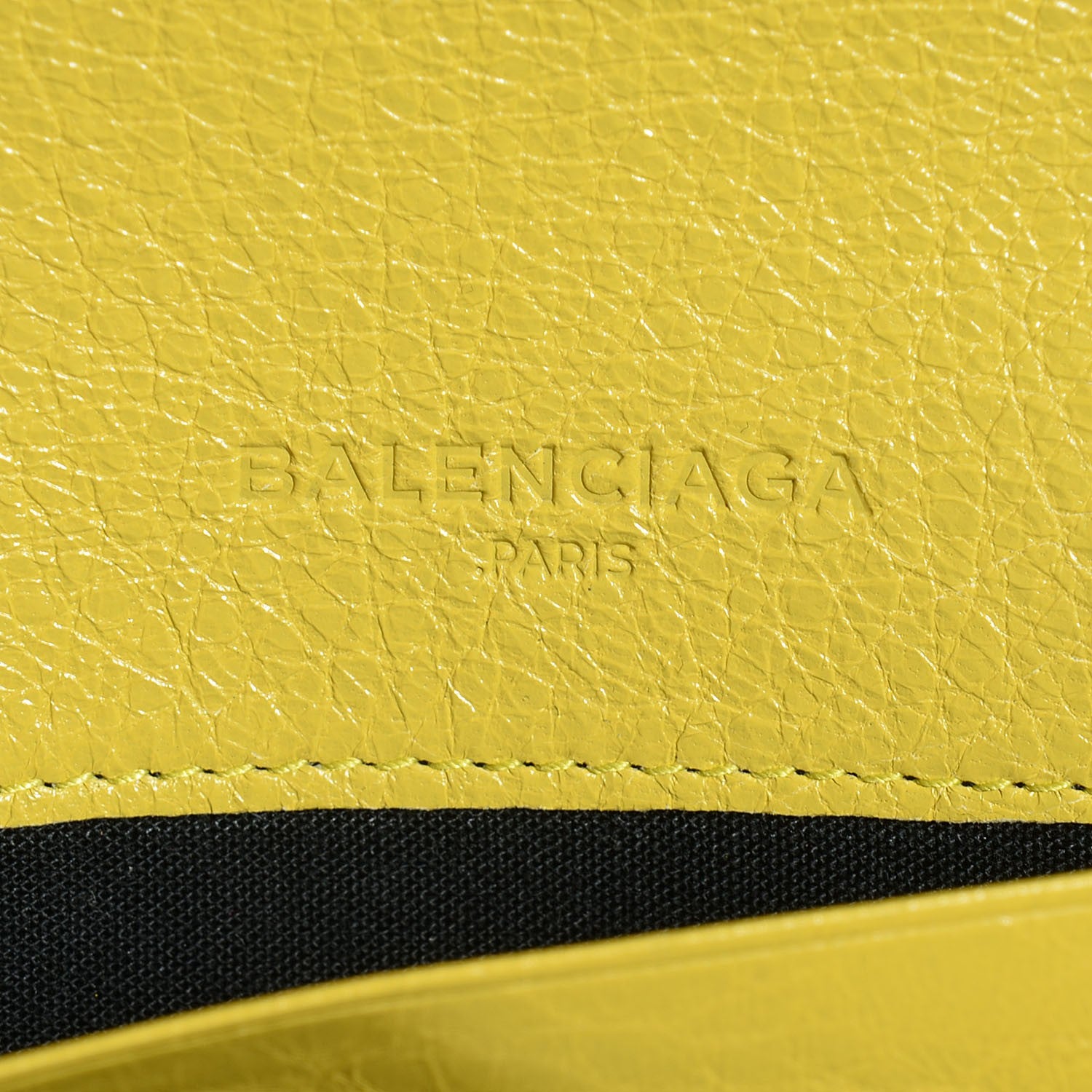 Balenciaga Agneau Classic Hardware Money Wallet Jaune Poussin 7 of 9