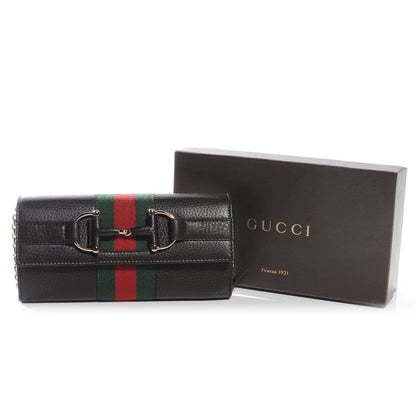 Gucci Leather Heritage Chain Wallet Chocolate Brown 5 of 7