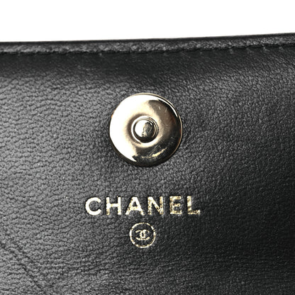 Chanel Lambskin Quilted Pearl My Shoulder Mini French Wallet On Chain WOC Black 6 of 12
