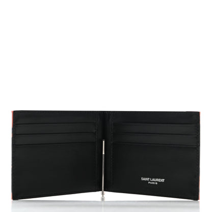 Saint Laurent Nylon Palm Tree Print Bill Clip Card Case 5 of 6