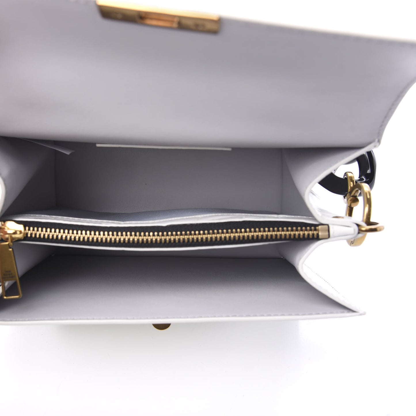 Calfskin Crocodile Embossed Uptown Shoulder Bag White