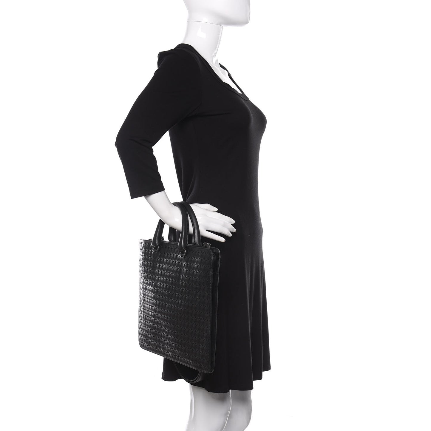 Intrecciato Briefcase Black