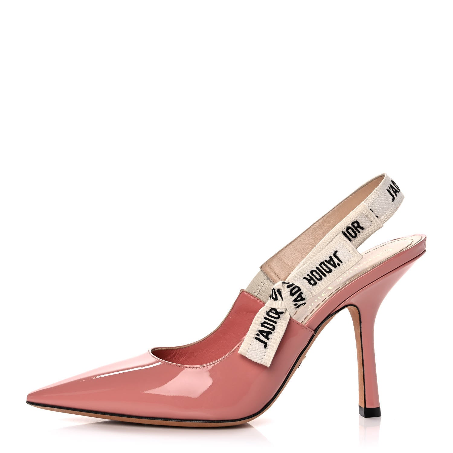 Christian Dior Patent Ribbon J'Adior Slingback 100mm Pumps 38.5 Pink 1 of 10