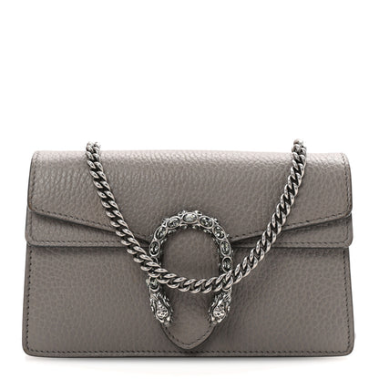 Gucci Dollar Calfskin Crystal Super Mini Dionysus Shoulder Bag Dusty Grey Black Diamond 1 of 9