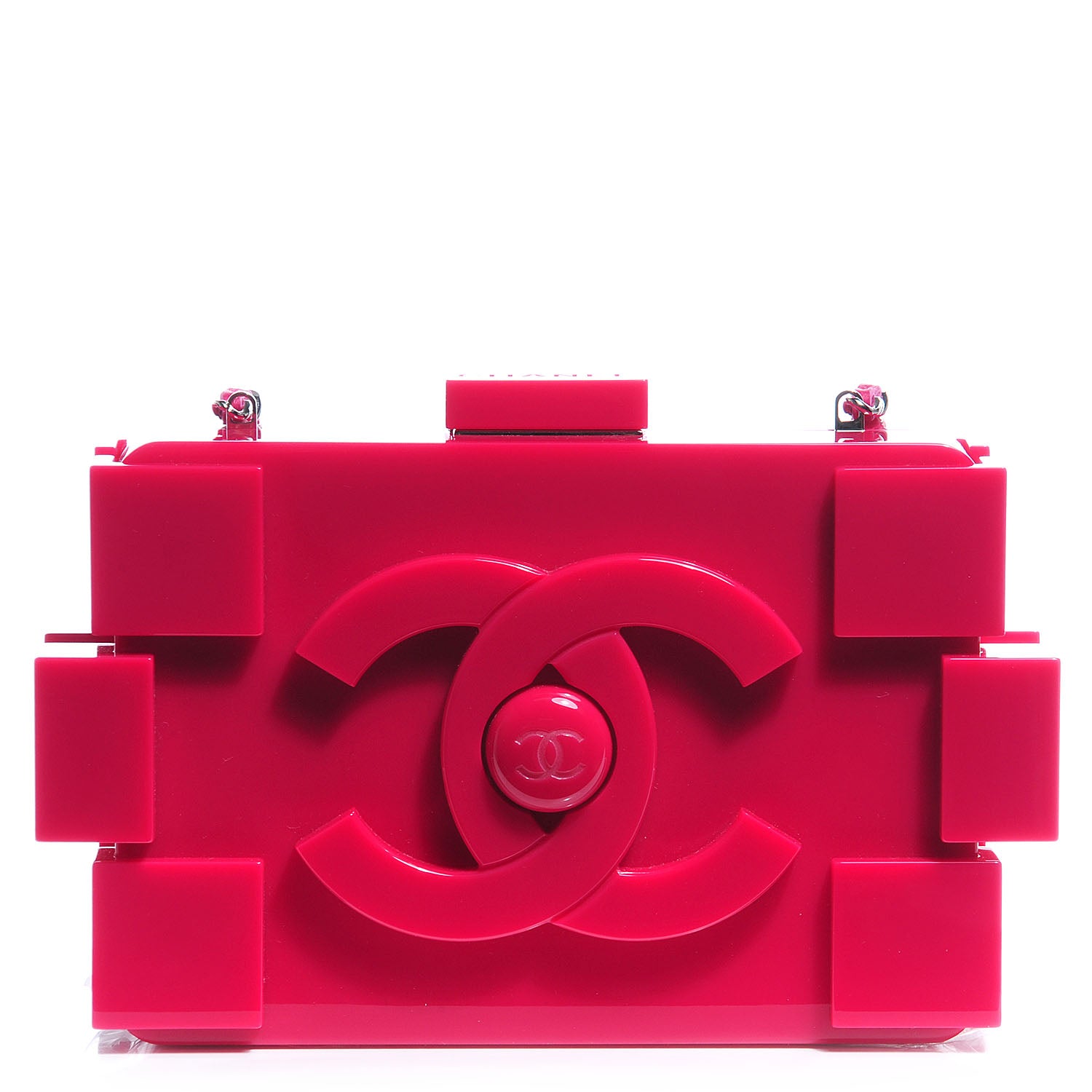 Chanel Plexiglass Boy Brick Lego Clutch Pink 1 of 8