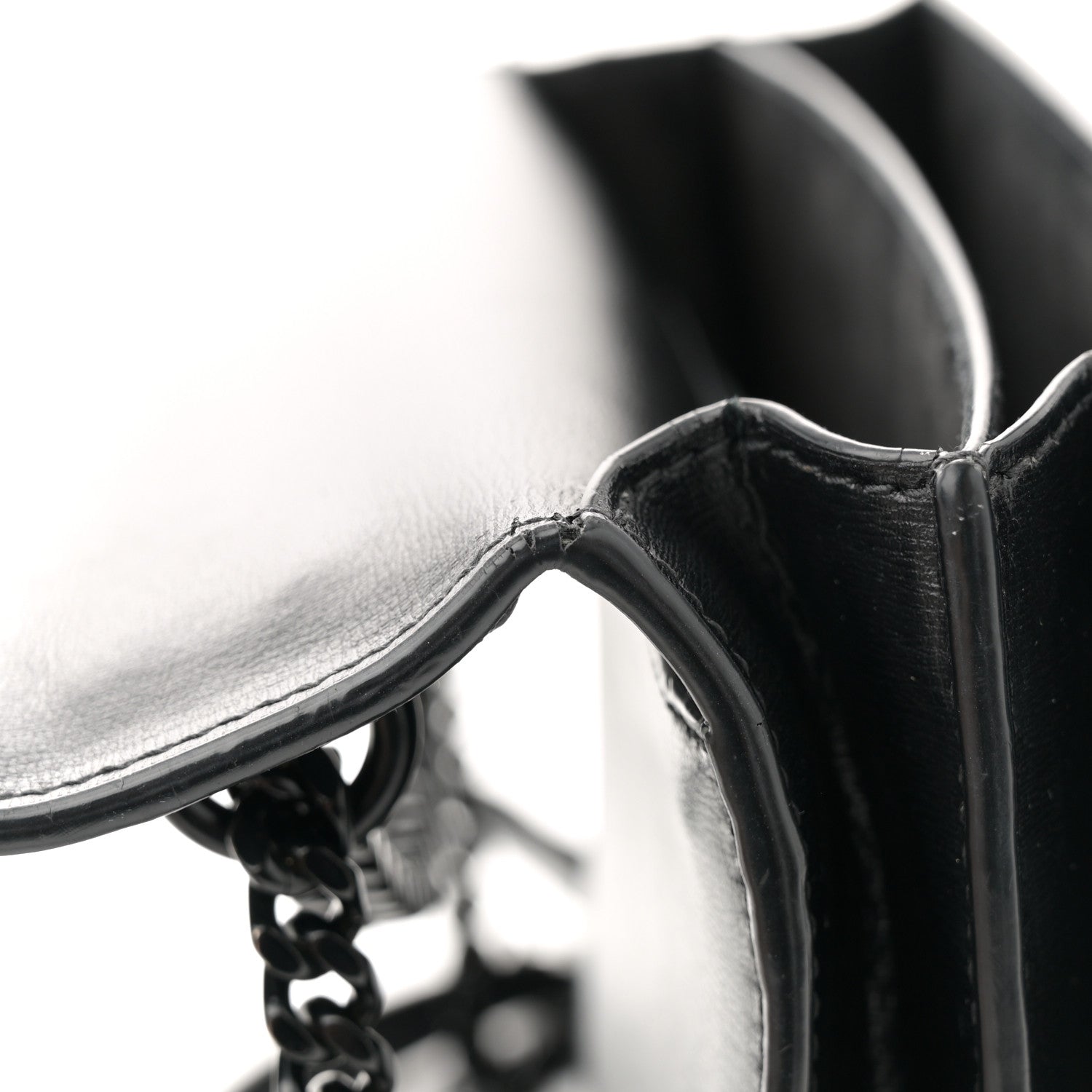Saint Laurent Calfskin Medium Monogram Monochrome Sunset Black 12 of 15