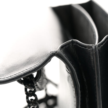 Saint Laurent Calfskin Medium Monogram Monochrome Sunset Black 12 of 14