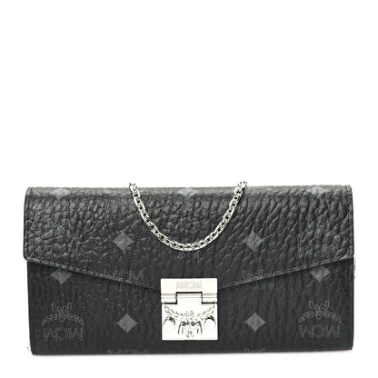 MCM Visetos Large Patricia Wallet On Chain Black 1 of 10
