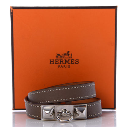 Hermes Swift Rivale Double Tour Bracelet S Etoupe 5 of 5