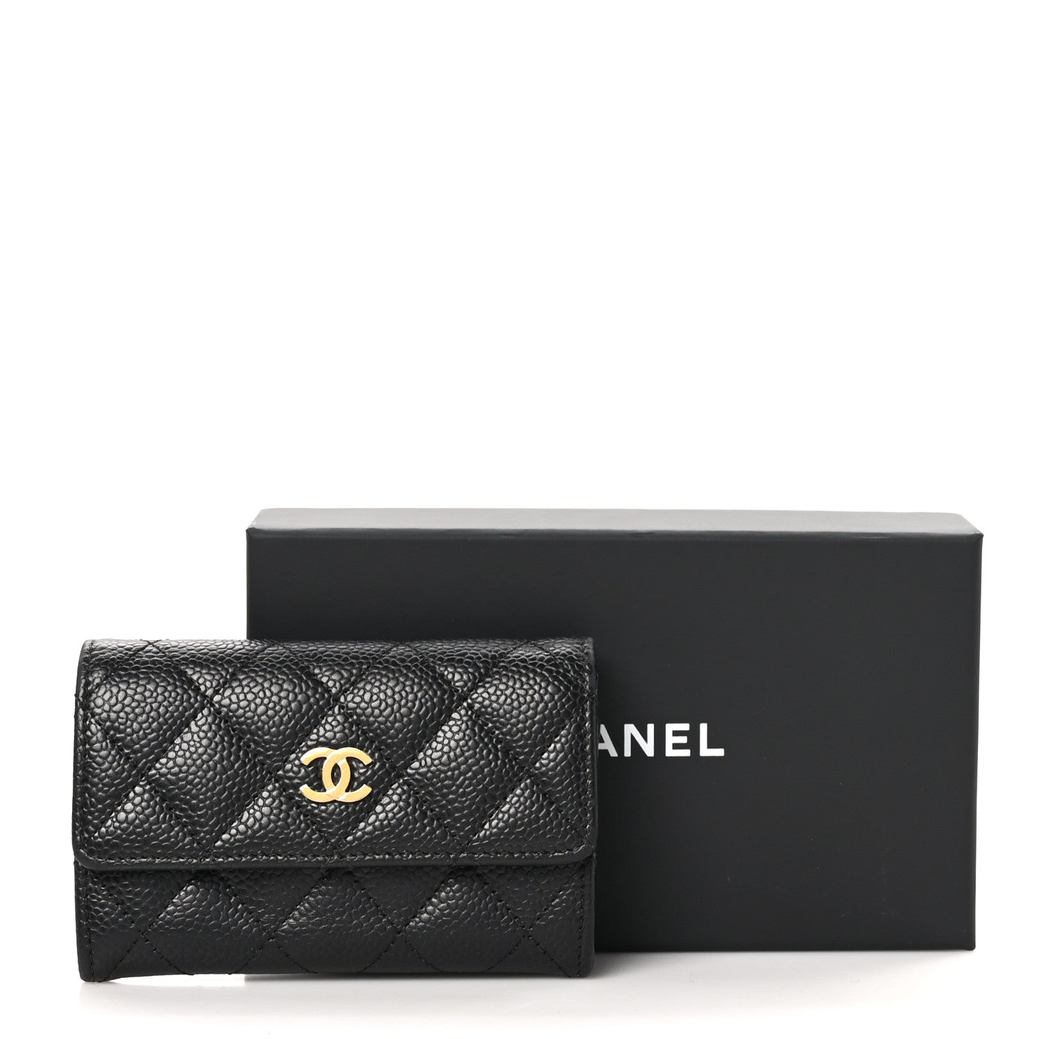 Chanel Caviar Quilted Flap Card Holder Wallet Black 10 of 10