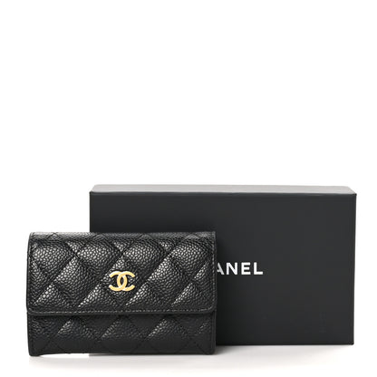 Chanel Caviar Quilted Flap Card Holder Wallet Black 10 of 10