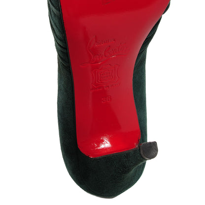 Christian Louboutin Suede Lady Gres 120 Pumps 36 Verde 6 of 7