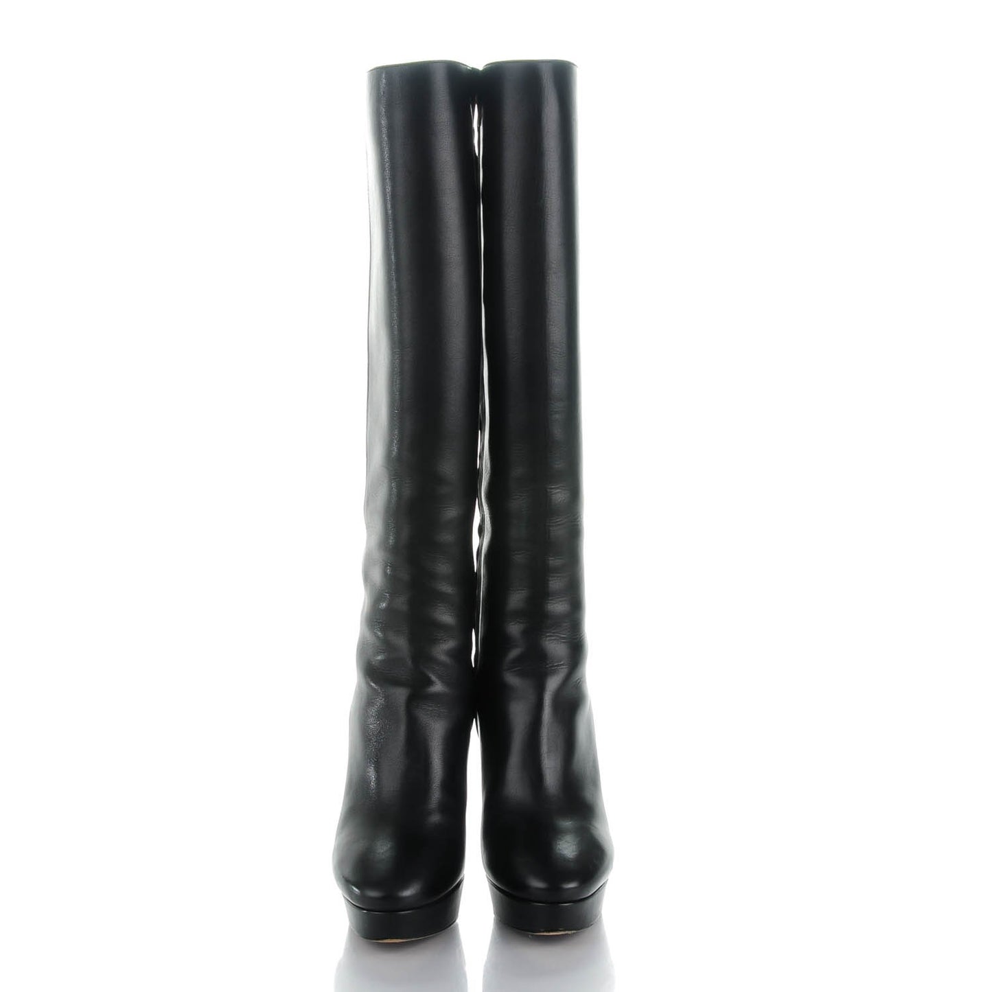Nappa Major Knee High Platform Boots 36 Black