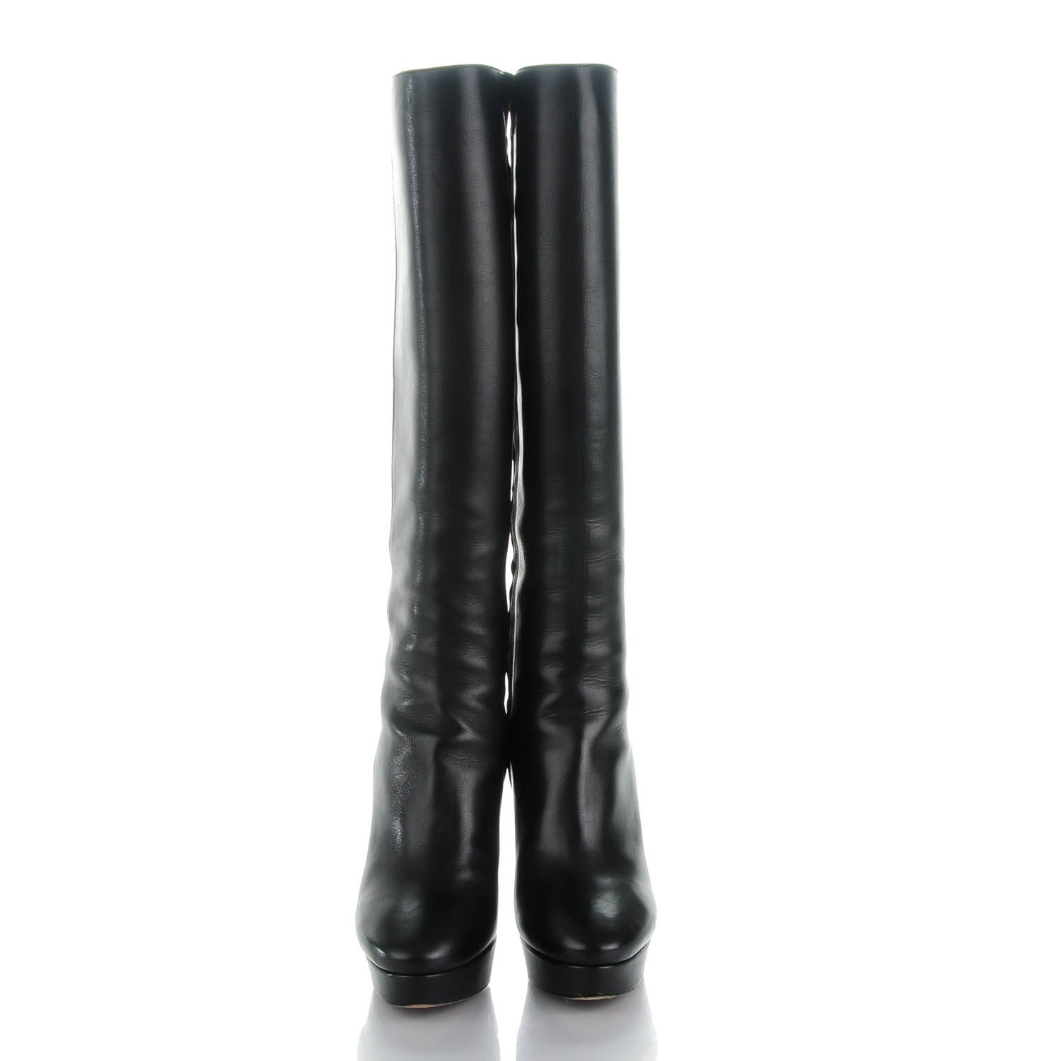 Jimmy Choo Nappa Major Knee High Platform Boots 36 Black 2 of 7