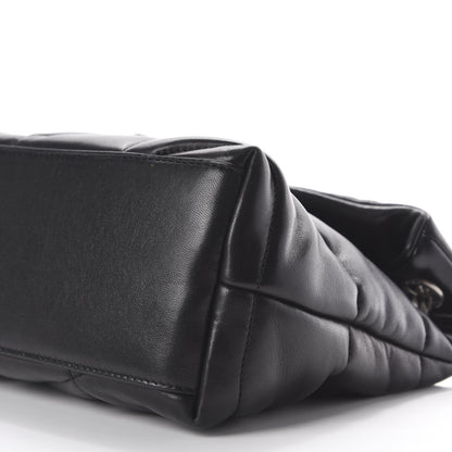 Saint Laurent Lambskin Quilted Small Loulou Puffer Monogram Chain Satchel Black 7 of 9