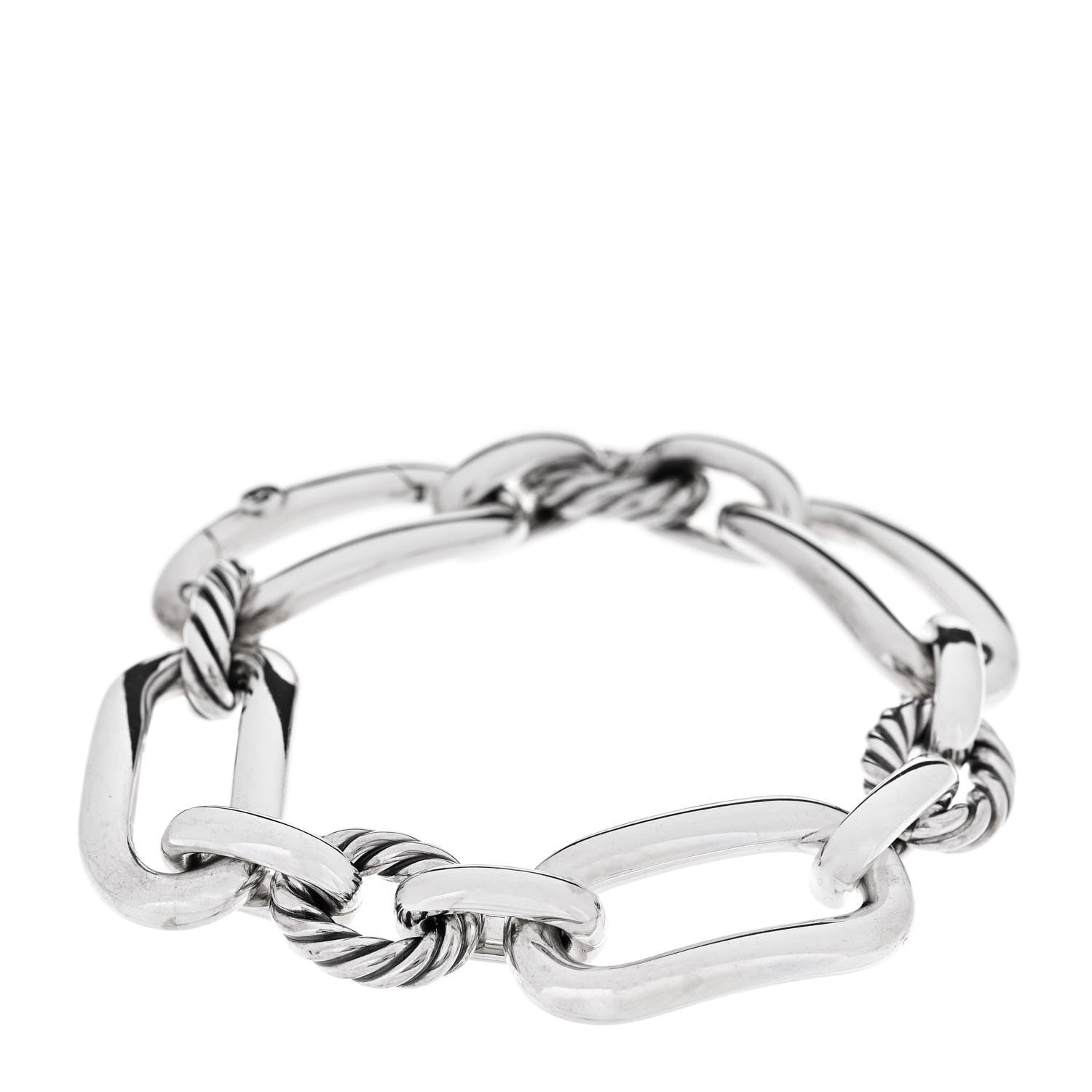 David Yurman Sterling Silver 16mm Lexington Chain Bracelet 1 of 4