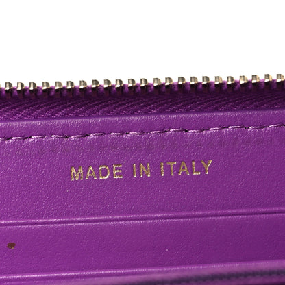 Chanel Caviar Quilted Large Gusset Zip Around Wallet Purple 7 of 9